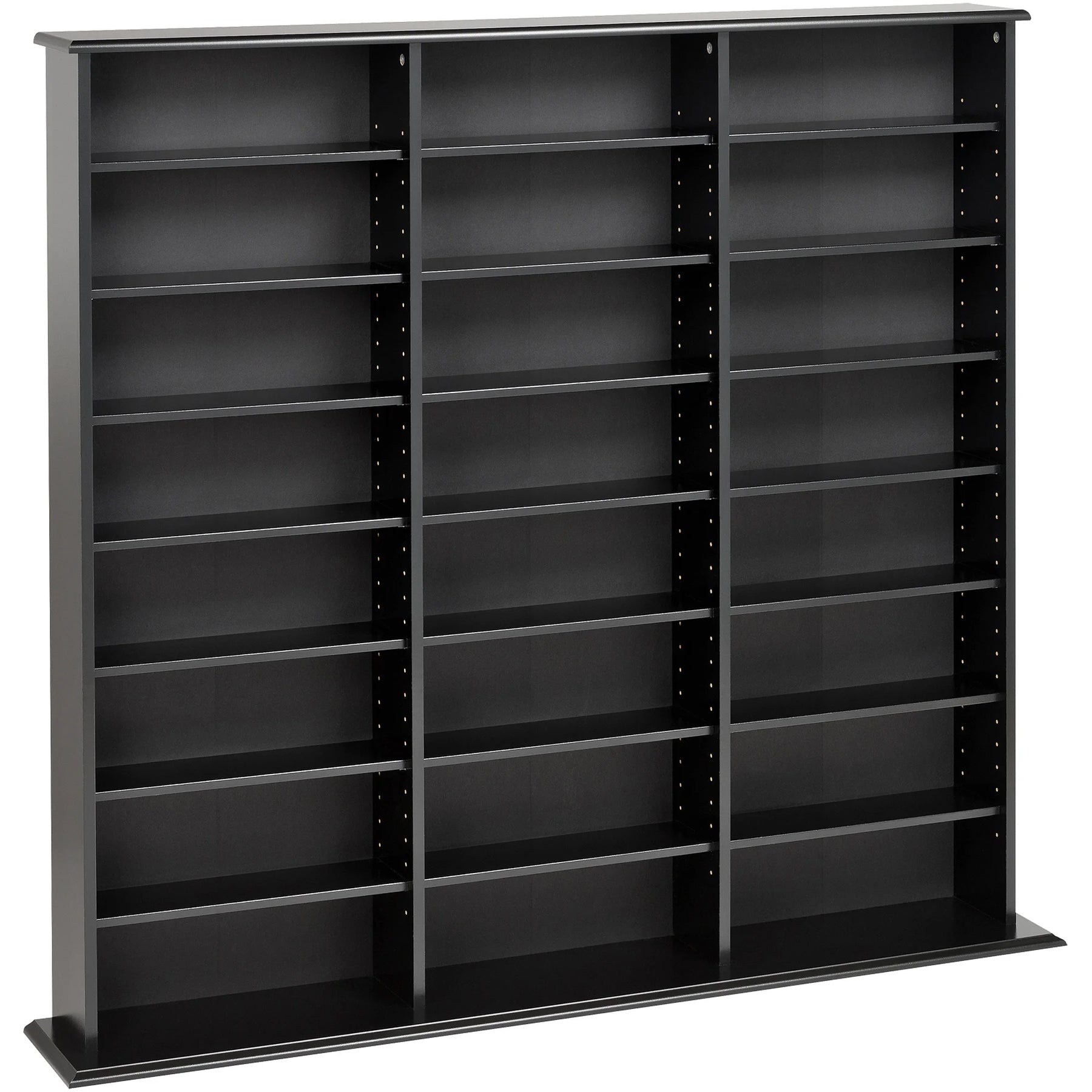 Prepac 51" Triple CD DVD Wall Media Storage Rack in Black
