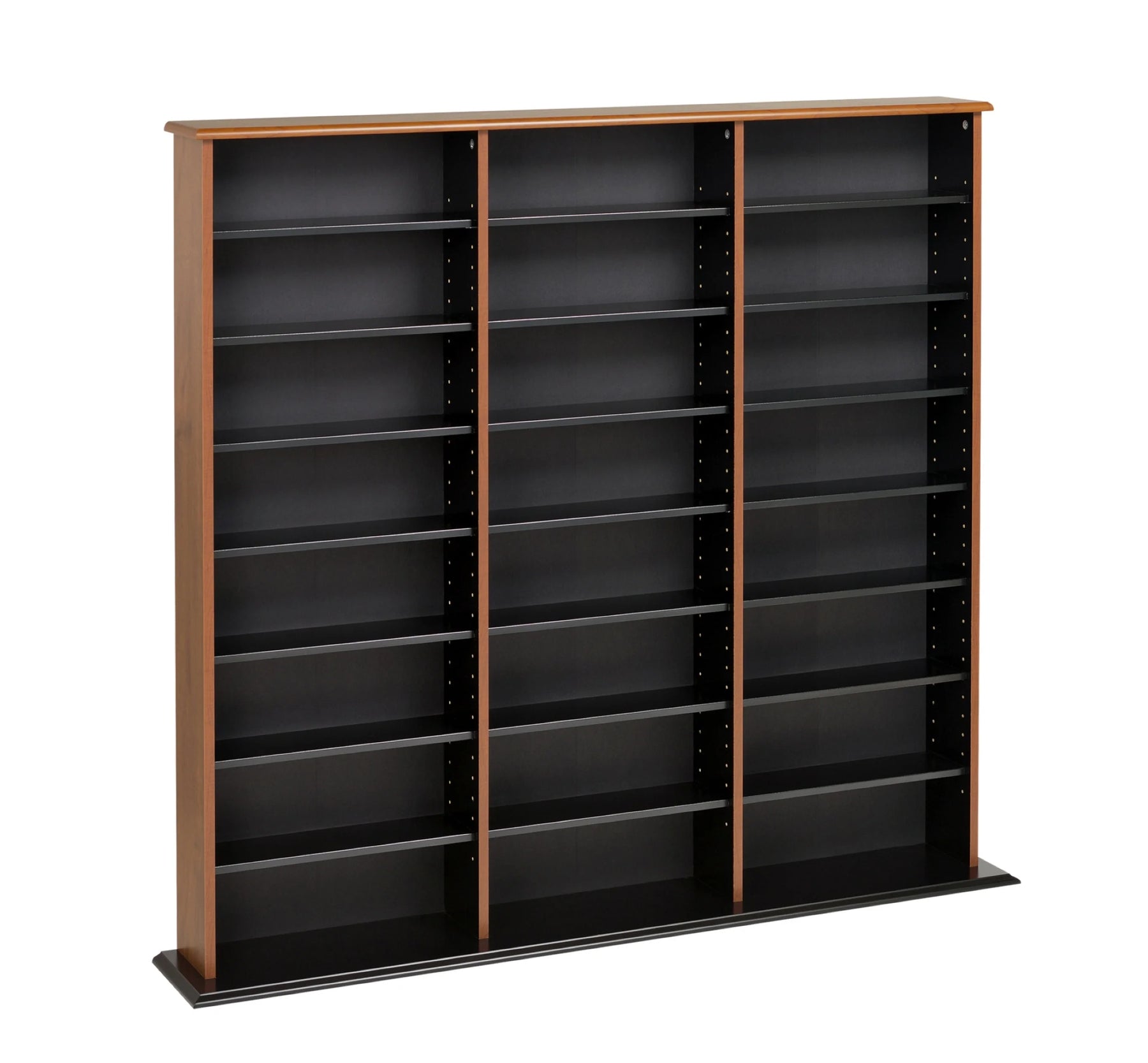 Prepac 51" Triple CD DVD Wall Media Storage Rack in Black