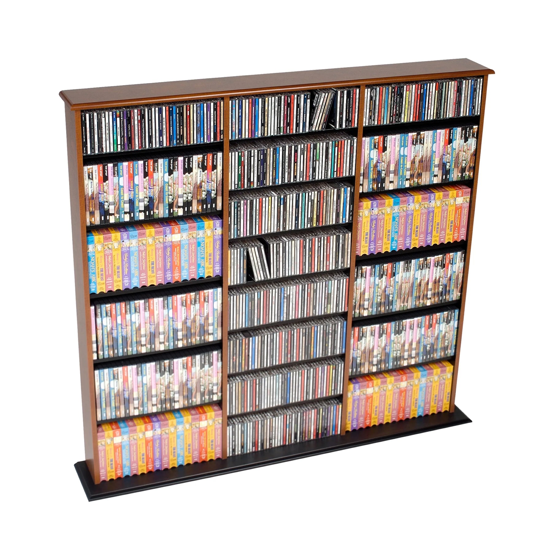Prepac 51" Triple CD DVD Wall Media Storage Rack in Black