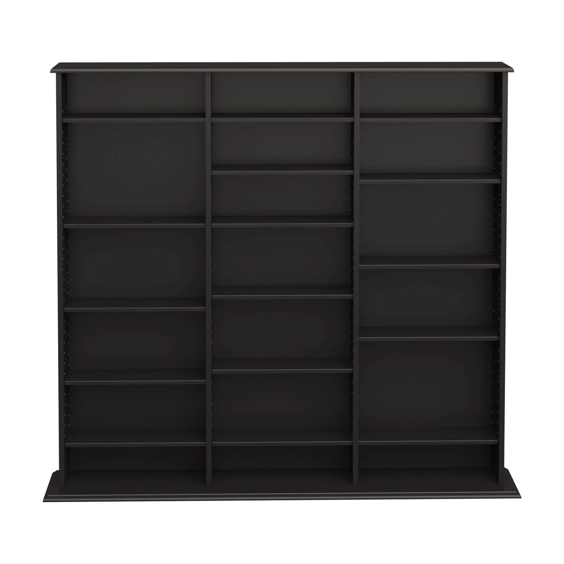 Prepac 51" Triple CD DVD Wall Media Storage Rack in Black
