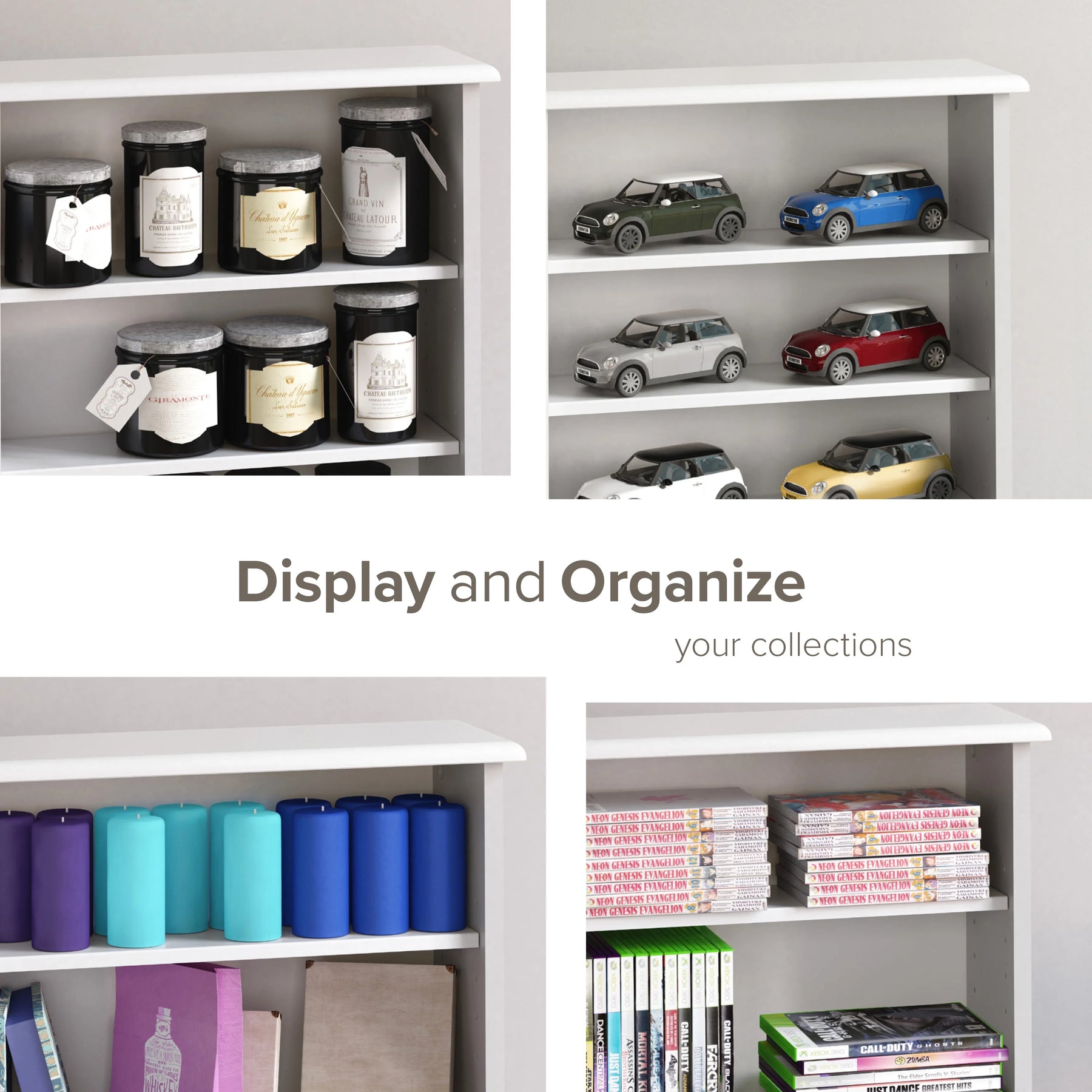 Prepac 51" Triple CD DVD Wall Media Storage Rack in Black